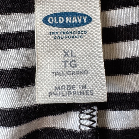 Old Navy Womens Black and White Striped Jersey Tank Dress Size XL Beach Vacation - Picture 4 of 10